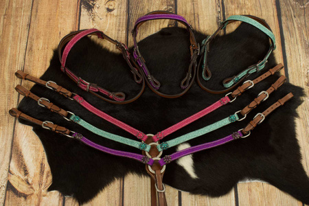 brokatowy zestaw lptrick uzda + napierśnik minishetty / shetty