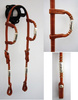 EE Tack - Kopfstück - Harness - Round End's - Silver Pipe's / Rawhide - Doppeleinohr
