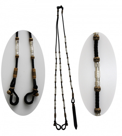 Romal Reins - mit Silber - DUNKEL - Extra Heavy