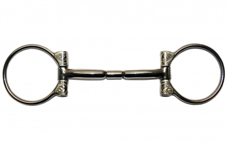 "KS" SS B. Allen D-Ring Snaffle – SS Roller   - 5 '' oder 5,5 '' Breite (20441)