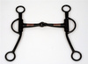 Shanked Snaffle Bit - Black Steel - 5 '' oder 5,5 ''Breit