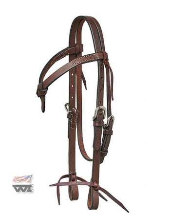 bridle wi pony geknotetes stirnband / ciemnoolejowane