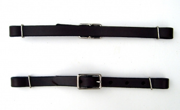 "BCL" Straight Leather Curb Strap – DARK OIL