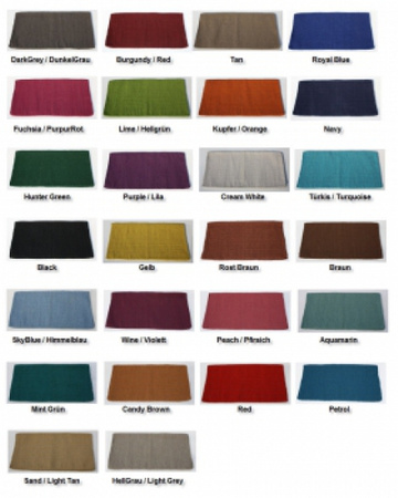 Show Blanket - EINFARBIG - 36'' x 34'' - New Zealand Wool - versch. Farben zur Auswahl