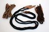 Poly Rope Split Reins mit Leder Popper - 3/4 '' - verschiedene Farben