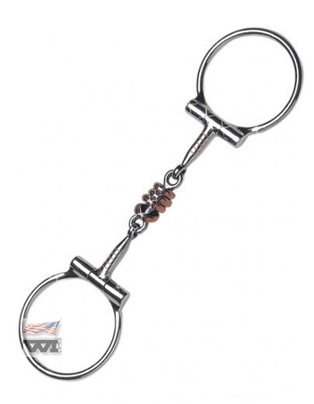 Wędzidło Snaffle WI podwójnie łamane z rolkami