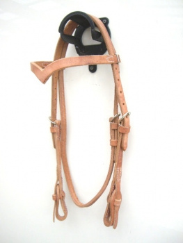 "EE Tack" Harness Kopfstück - Herman Oak Leather - "V" -Stirnband - Quick Change