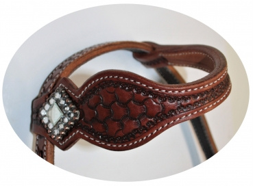 SN Tack Kopfstück - Doppeleinohr - Show - HS160