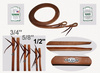 "California Pro Elite Series" (ex. CHAMPION)- Premium Harness Zügel - dicke Enden - 8 ft. (240cm) lang - 1/2'' (13mm)