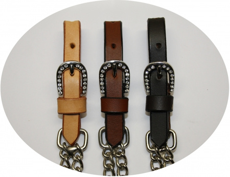 EE Tack Kinnketten - Show - Stones on Buckle & Chain - 3 Farben