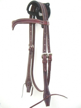 "EE Tack" Kopfstück - Latigo Stitched - "V"-Stirnband