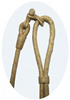 "CE" Romal Reins - Rawhide - Natur