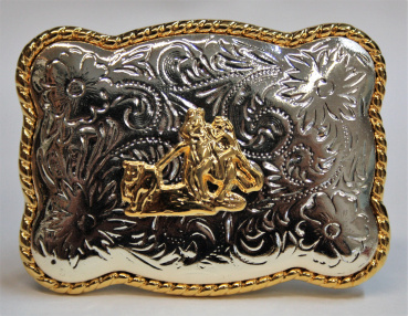 "ILC" Belt Buckle - Cowboy Rectangle - 70697-11