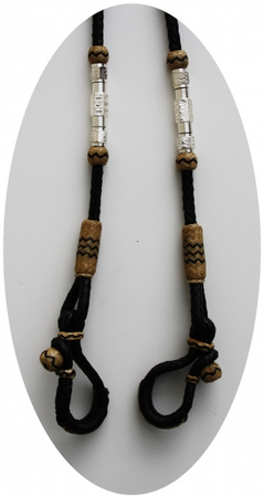 Romal Reins - mit Silber - DUNKEL - Extra Heavy
