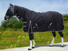 "TOUGH HORSE" - Regen Winterdecke - Combo mit Halsteil - 1200D - 300g filling - SCHWARZ - Größen 74´´(125cm) bis 80´´ (155cm)