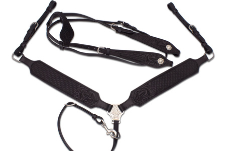 zestaw lptrick bridle + napierśnik / całe czarne