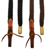 Poly Reins - FLAT BRAIDED - Lederenden - Braun oder Schwarz