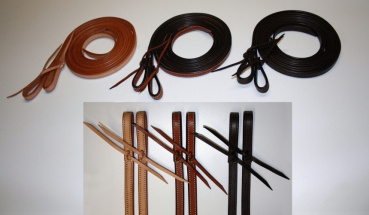 "EE Tack" - Fully Stitched Reins (genähte Zügel) - 5/8 '' - US Leder - 3 Farben
