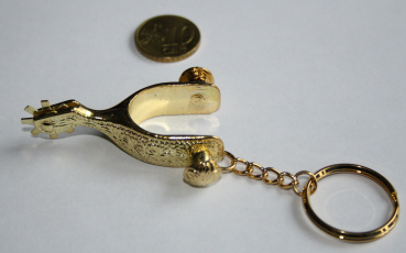 Schlüsselanhänger- Mini-Sporen - GOLD