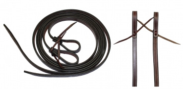 "EE Tack" - Latigo Reins - Fully Stitched Reins (genähte Zügel) -  5/8''