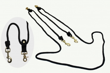 Draw Reins - Schlaufzügel - CORD Rope - Brass Snap's