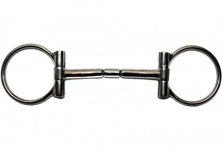 "KS" SS B. Allen D-Ring Snaffle – SS Roller   - 5 '' oder 5,5 '' Breite (20441)