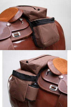 Sattelpacktasche - 3-fach mit einer Trinkflasche #618853