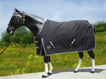 TOUGH HORSE - Regen Winterdecke - 1200D - 300g filling - SCHWARZ - 76" & 78"