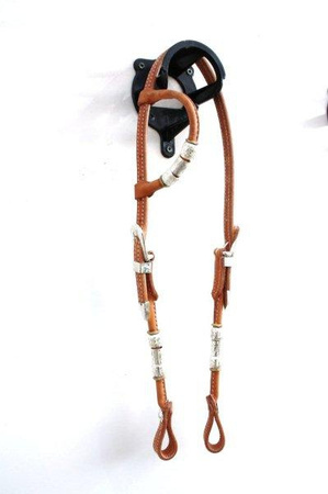 "EE Tack" KS - HERM. OAK LEATHER - W-131 - Silver Buckle & Roller - Einohr