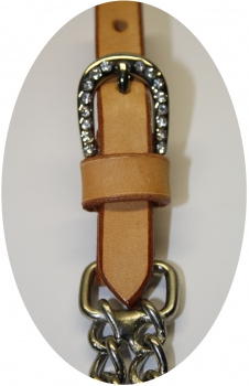 EE Tack Kinnketten - Show - Stones on Buckle & Chain - 3 Farben