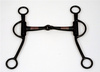 Shanked Snaffle Bit - Black Steel - 5 '' oder 5,5 ''Breit
