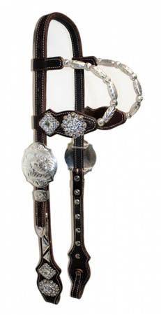 SN Tack Kopfstück - Doppeleinohr - Show - HS093