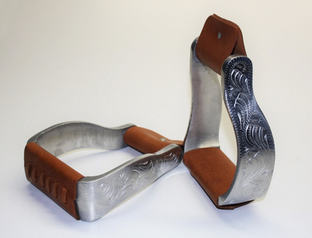 "HYX" Alu Steigbügel - graviert & gebogen - 1 1/2 ''