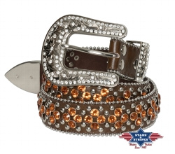 Pásek Stars&Stripes STONE-5 brown