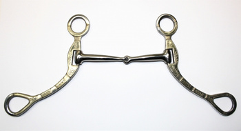 "KS" SS Shank Snaffle Bit - Show - 5 '' od. 5,5 '' (25113)