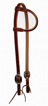 "BCL" Kopfstück Einohr - Harness Leather - Stitched - Edelstahl Schnallen