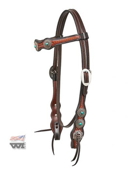 Ogłowie HORSEMAN´S TACK Oldstyle / navajo conchas