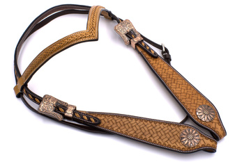 Ogłowie LpTrick z klamrami w kolorze miedzi