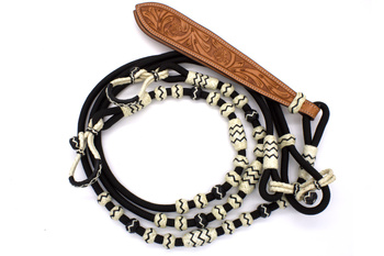 Romale LpTRick czarne z białymi koralikami