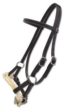 Ogłowie bezwędzidłowe LpTrick typu sidepull