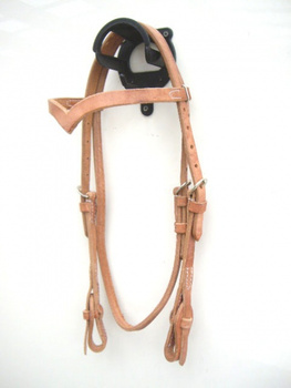 "EE Tack" Harness Kopfstück - Herman Oak Leather - "V" -Stirnband - Quick Change