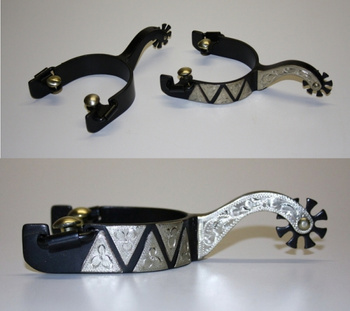 KY Show Sporen - Black Steel mit Silver