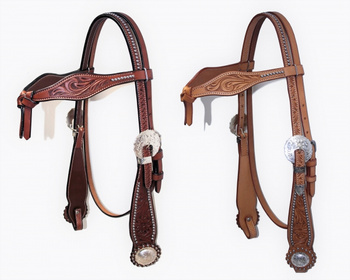 "EE Tack" Kopfstück - SHOW - Fut. Stirnband - HELL oder MITTEL - # A-108