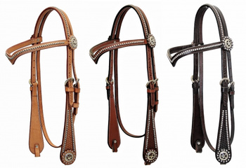 "EE Tack" Kopfstück - "V" Stirnband - SPOTS - 3 Farben