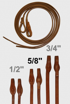 "EE Tack" - Quick Change Herman Oak Leder Harness Zügel - 5/8 ''