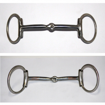 FG SS Brushed Ring Snaffle - Sleeves - Curved - #255098
