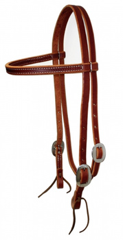 "BCL" Kopfstück Stirnband - Harness Leather - Stitched - Edelstahl Schnallen