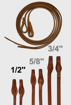 "EE Tack" - Quick Change Herman Oak Leder Harness Zügel - 1/2 ''