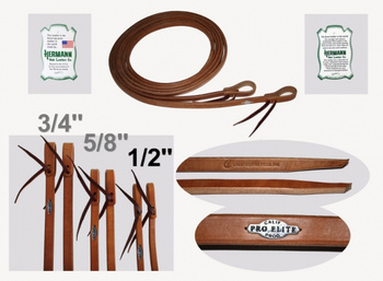 "California Pro Elite Series" (ex. CHAMPION)- Premium Harness Zügel - dicke Enden - 8 ft. (240cm) lang - 1/2'' (13mm)