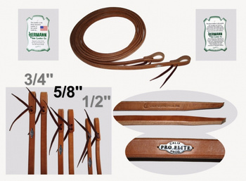 "California Pro Elite Series" (ex. CHAMPION)- Premium Harness Zügel - dicke Enden - 8 ft. (240cm) lang - 5/8'' (16mm)